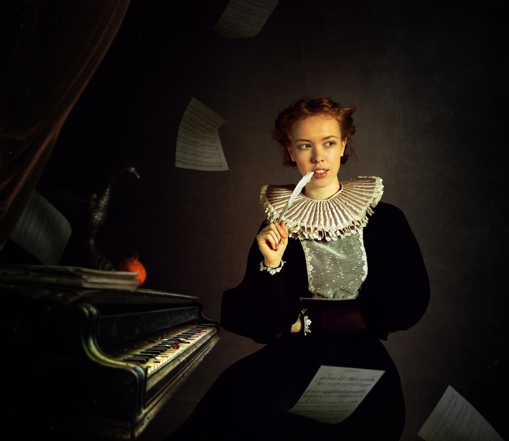 Pensive Composer's Moment by Svetlana Melik-Nubarova — canvas wall art