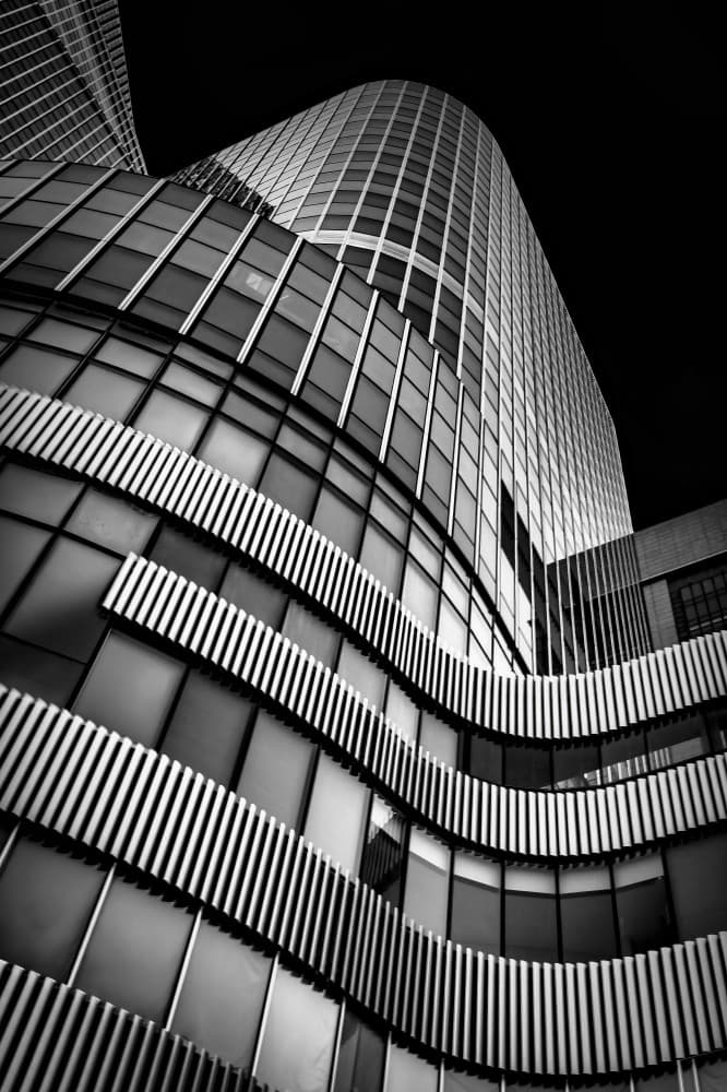 Geometric Skyscraper Curves by Atsushi Inamura — canvas wall art