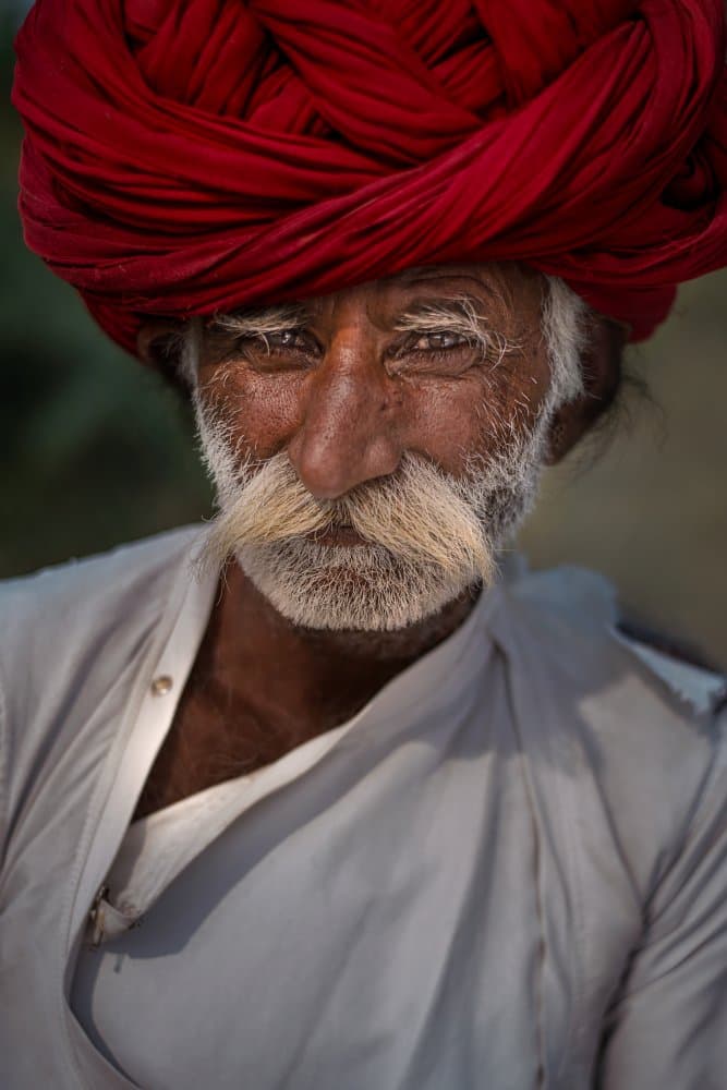 Indian Man Red Turban by Vivek Kalla — canvas wall art