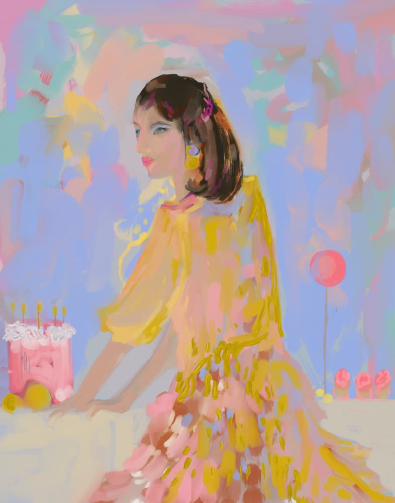 Elegant Birthday Woman by Josie George — canvas wall art