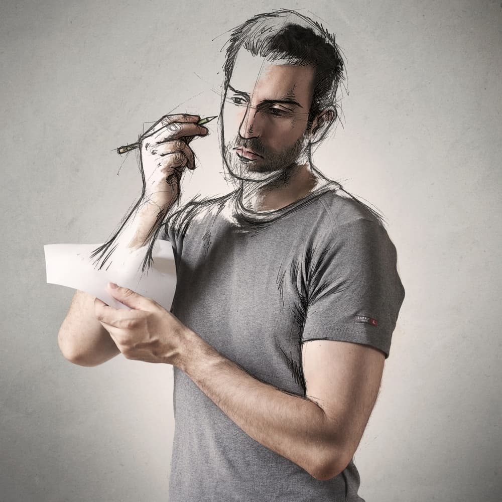 Creative Self Portrait by Sebastien DEL GROSSO — canvas wall art