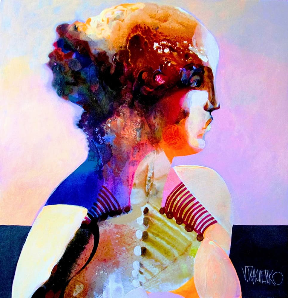Ethereal Abstract Profile by Victor Tkachenko — canvas wall art
