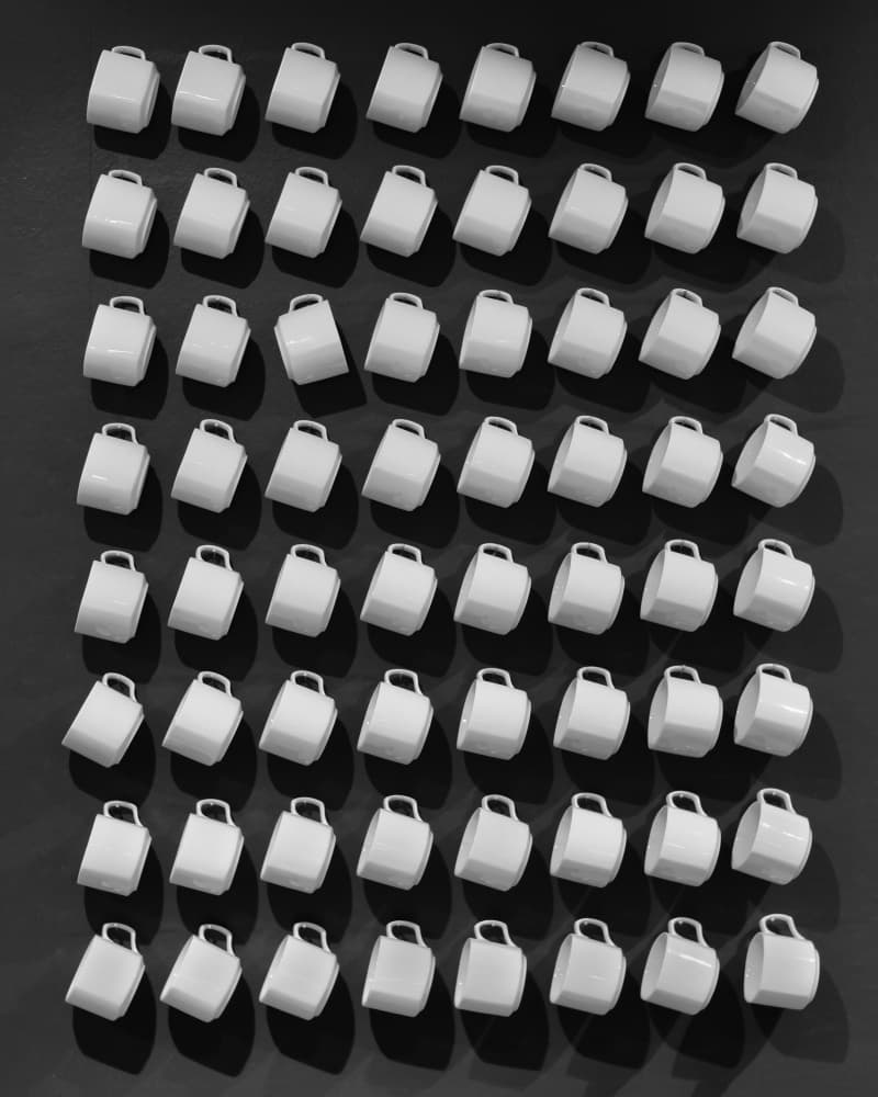 Monochrome Mug Grid by FranzStaab — canvas wall art