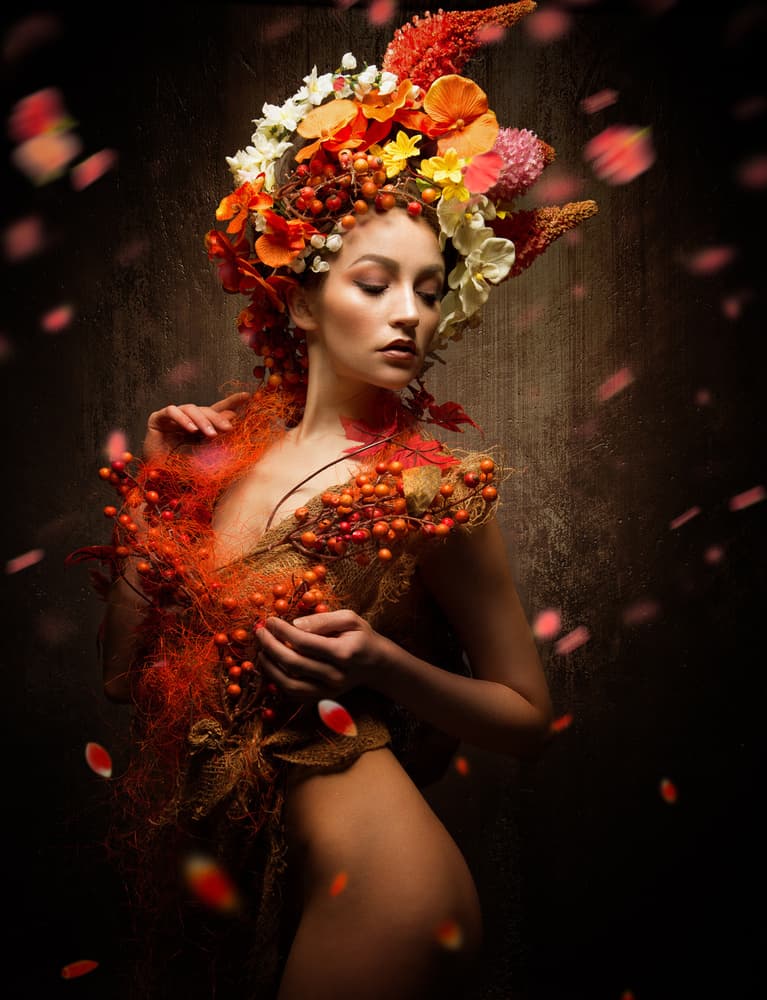 Ethereal Fall Woman by Siegart — canvas wall art