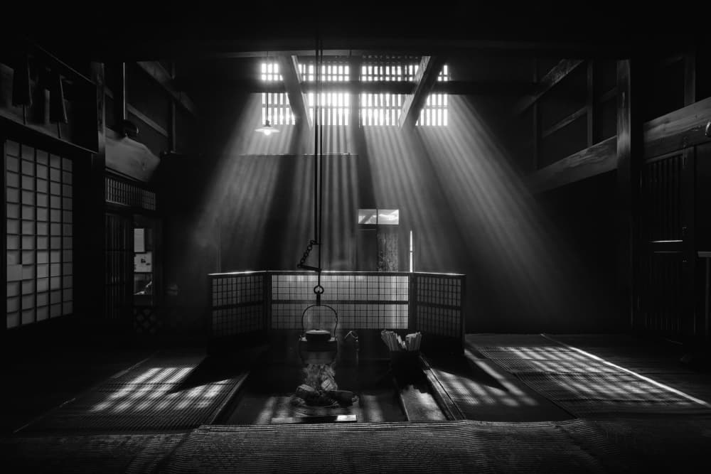 Serene Japanese Sunbeams by まちゅばら/Hiroki Matsubara — canvas wall art