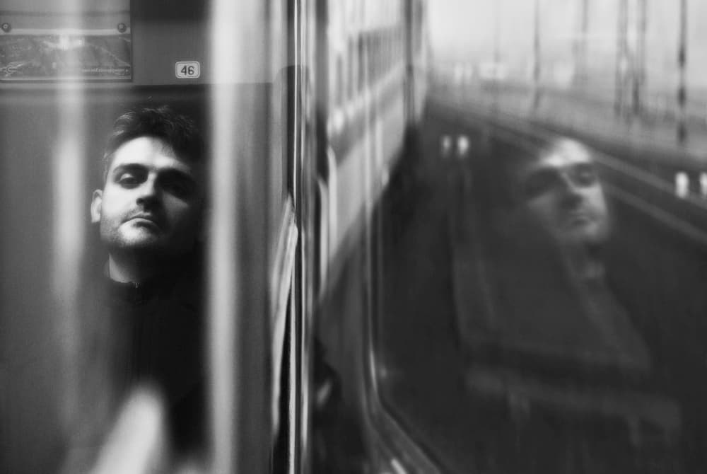 Man's Pensive Reflection by Nicoleta Gabor — canvas wall art