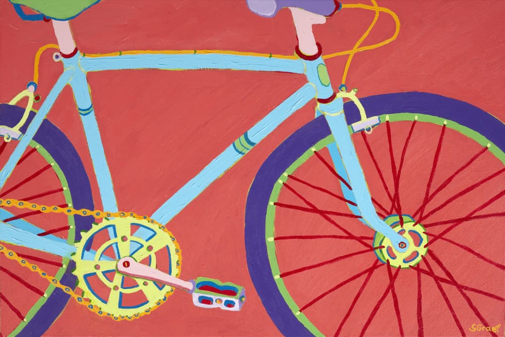 Let's Go for a Bike Ride by Sue Graef — canvas wall art