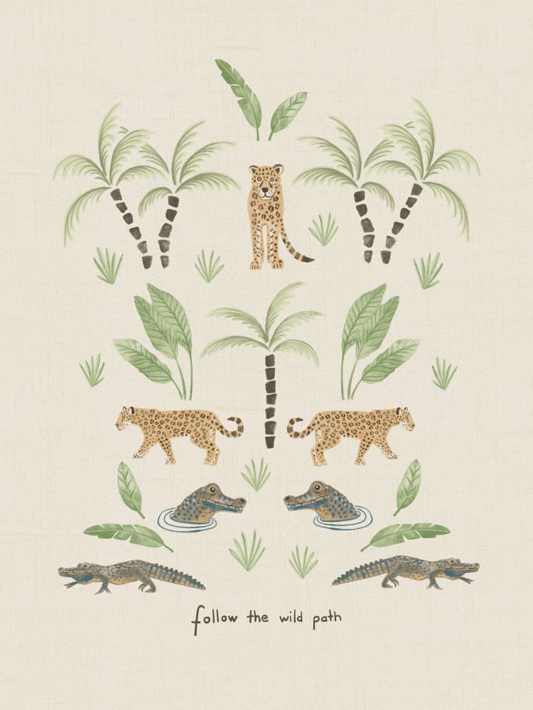 Jungle Animals Wild Path by Alexandra Weise — canvas wall art