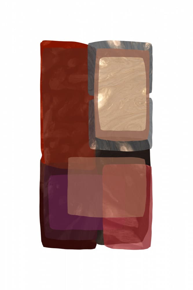 Warm Geometric Blocks by cartissi — canvas wall art