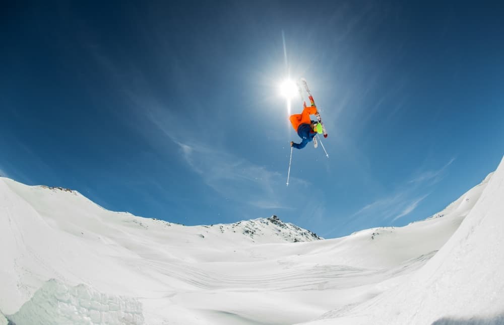 Skier in Flight by Eric Verbiest — canvas wall art