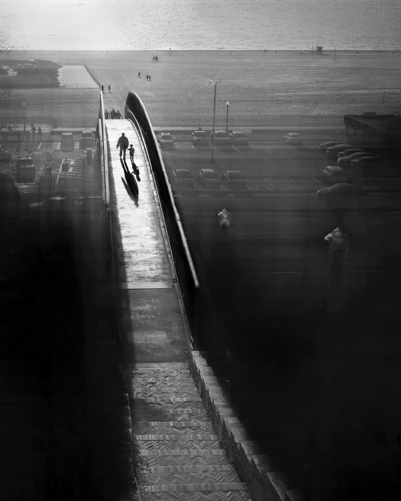 Long Shadows Beach Walk by Leah Guo — canvas wall art
