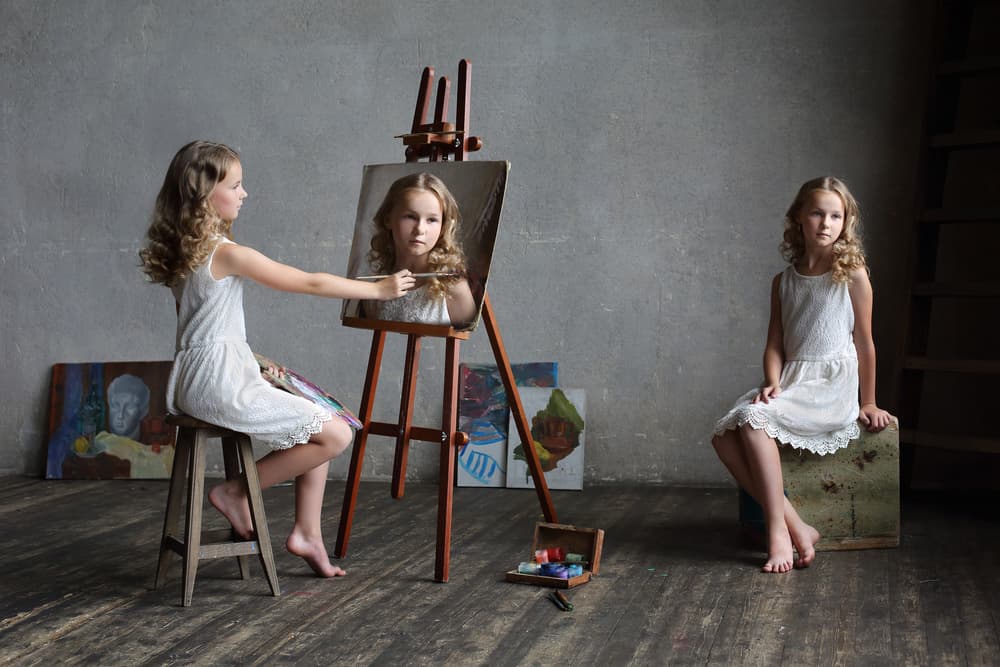 Young Artist's Portrait by Victoria Glinka — canvas wall art