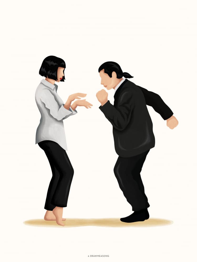 Classic Dance Duo by Nour Tohme — canvas wall art