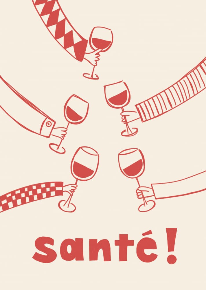 Santé Wine Toast by Rio Soléy — canvas wall art