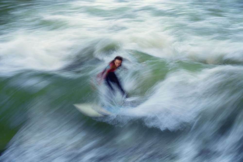 Dynamic River Surfing Action by Satoshi Hatsumori — canvas wall art