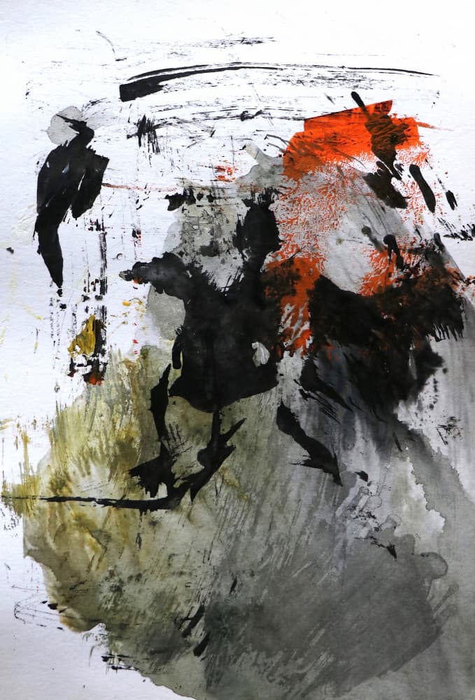 Dynamic Orange Abstract by Santhosh ch — canvas wall art