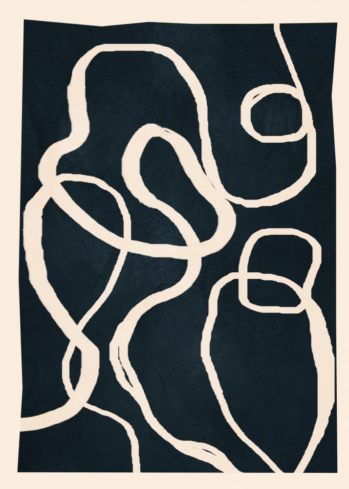 Flowing Abstract Lines by Nadjaa — canvas wall art