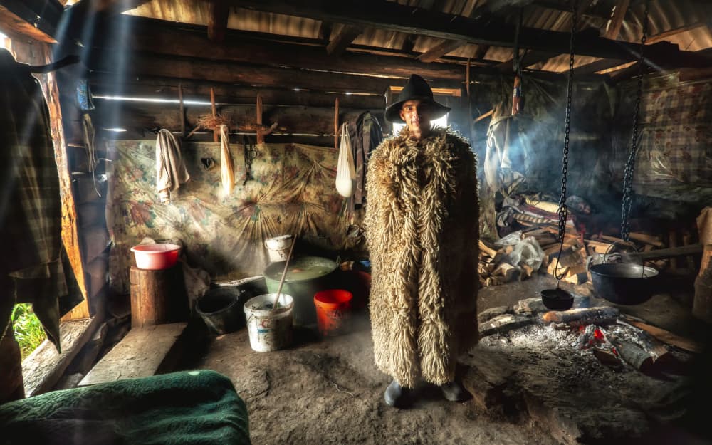 Traditional Herdsman Cabin by Grigore Roibu — canvas wall art