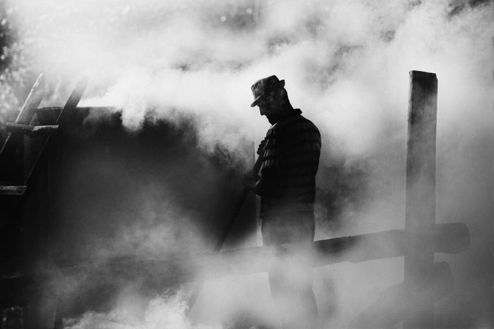 Man In Heavy Steam by Marius Cinteza — canvas wall art