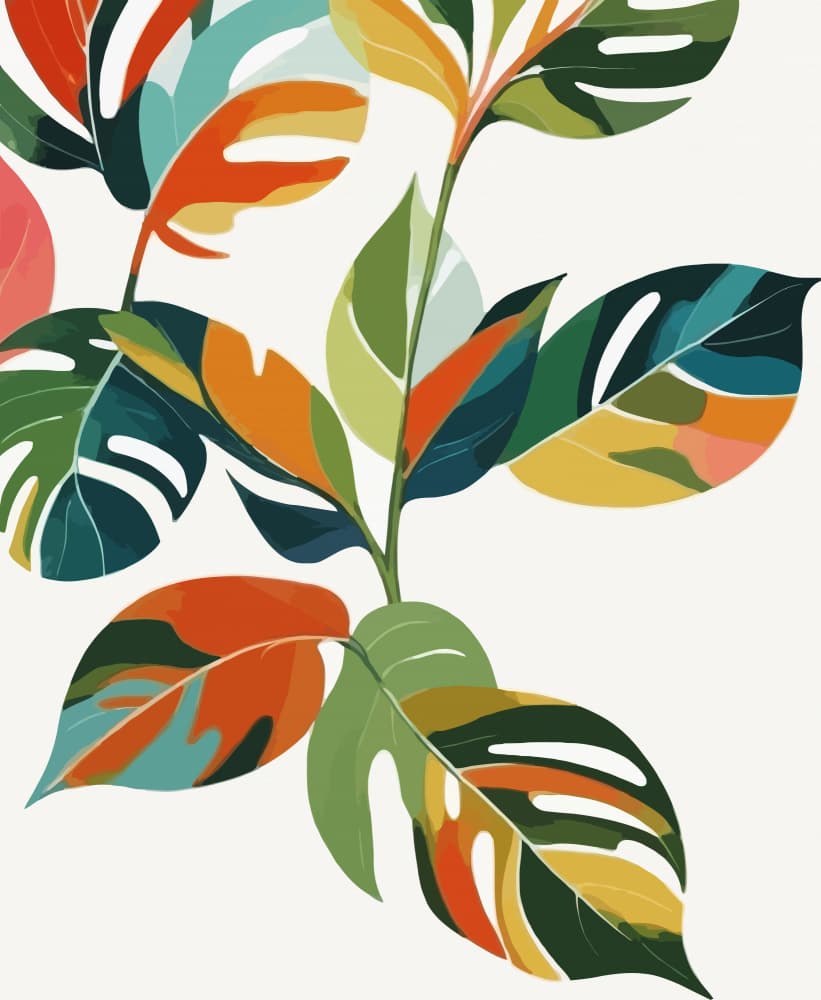 Botanical Celebration of Color by Uma Gokhale — canvas wall art
