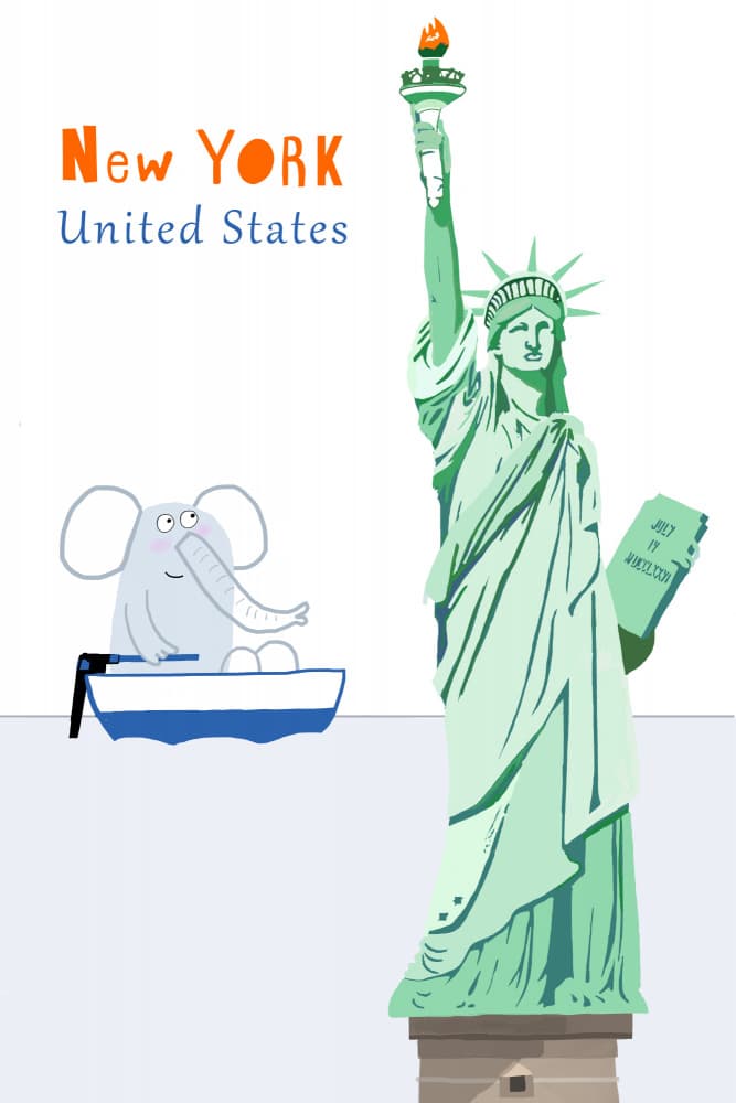 "LANDMARK25" Statue of Liberty, New York. USA by Carla Daly — canvas wall art