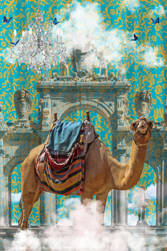Whimsical Camel Palace by Sue Skellern — canvas wall art