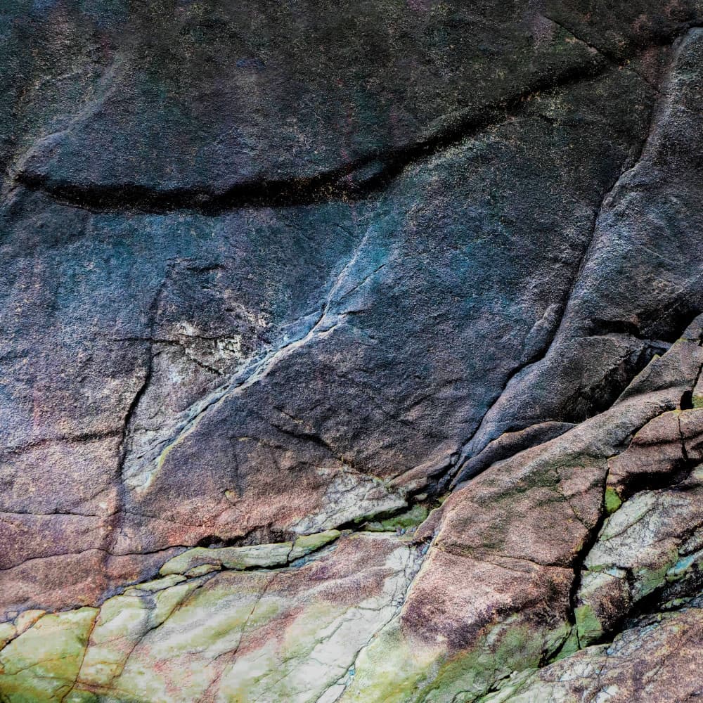 Colorful Cracked Rock by Studio Meikle — canvas wall art