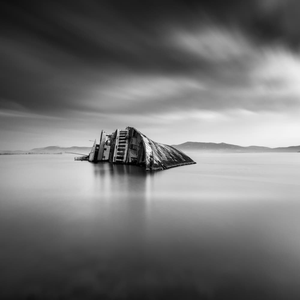 Abandoned Shipwreck Serenity by George Digalakis — canvas wall art