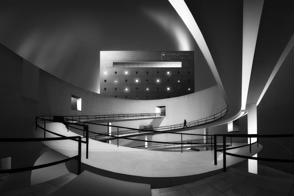 Grand Architectural Interior by Dani Otero Sobrino — canvas wall art