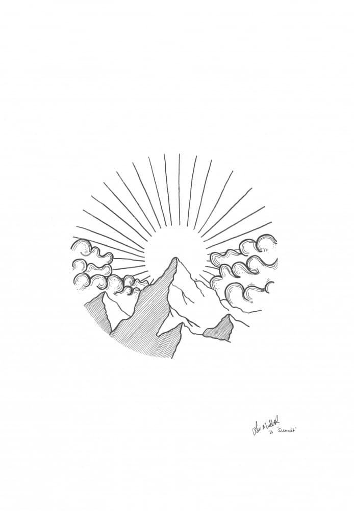 Mountain Sun Clouds by Lor Muller — canvas wall art
