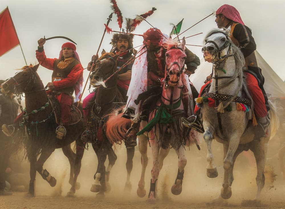 Warrior Horsemen Charge by Babak Mehrafshar — canvas wall art