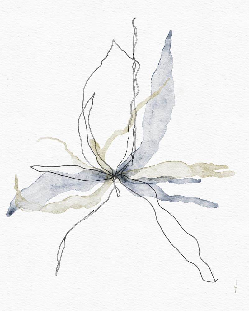 Abstract Floral Bloom by Ankie Kooi — canvas wall art