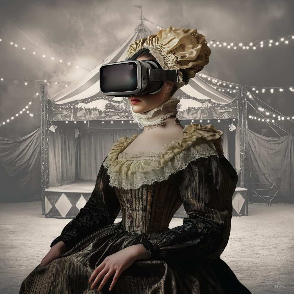Victorian VR Circus by Sue Skellern — canvas wall art