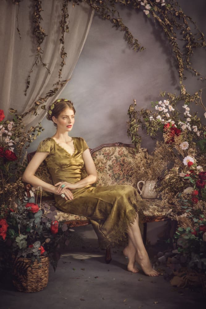 Golden Garden Reverie by Michaela Durisova — canvas wall art