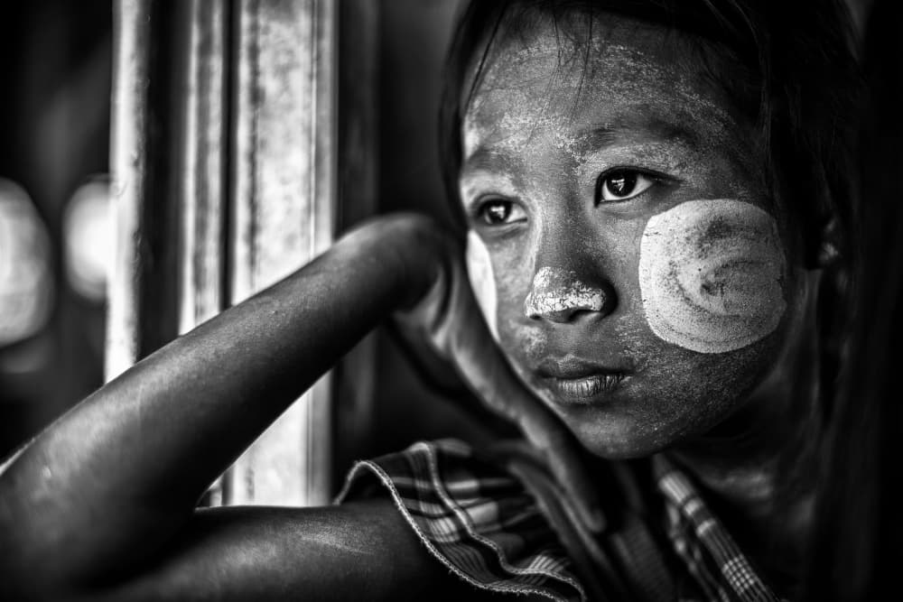 Young Thanaka Girl by Milton Louiz — canvas wall art