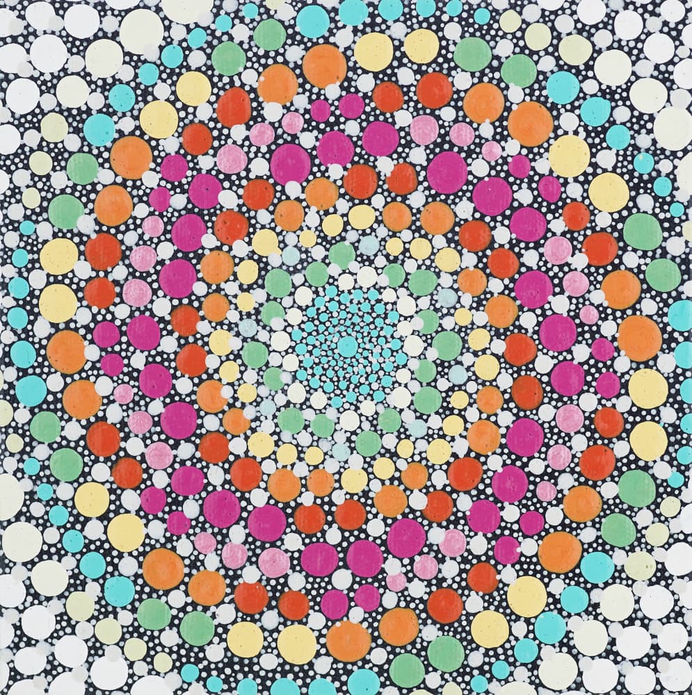 Vibrant Dot Mandala by Amy Diener — canvas wall art