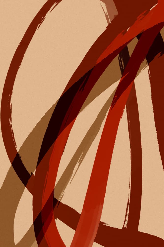 Crimson Curves by Treechild — canvas wall art