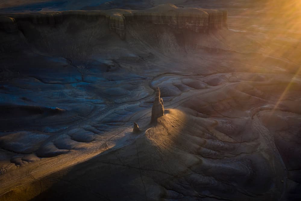 Golden Desert Pinnacle by Michael Zheng — canvas wall art