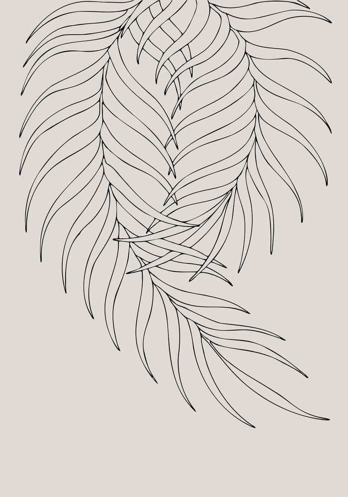 Flowing Tropical Leaves by Pictufy Studio II — canvas wall art
