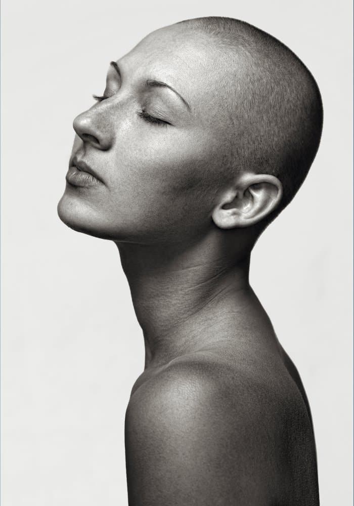 Serene Bald Woman by Mark Nazarov — canvas wall art