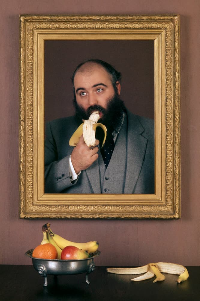 Bearded Man Banana Portrait by Lus Joosten — canvas wall art
