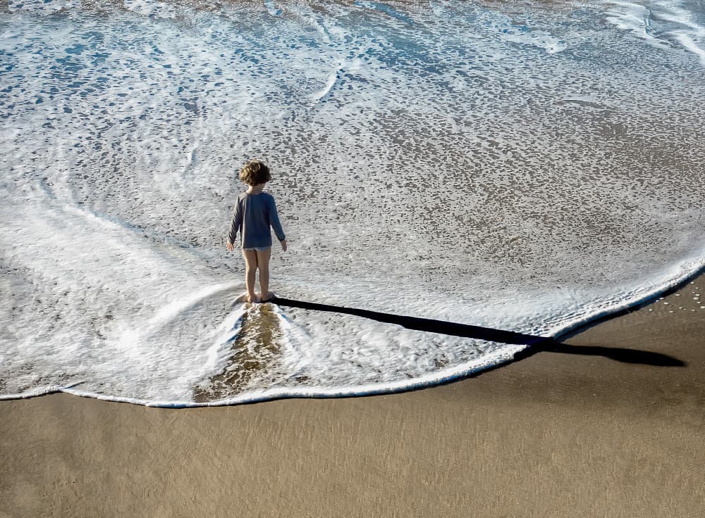 Ocean Child Shadow by zyfeller — canvas wall art