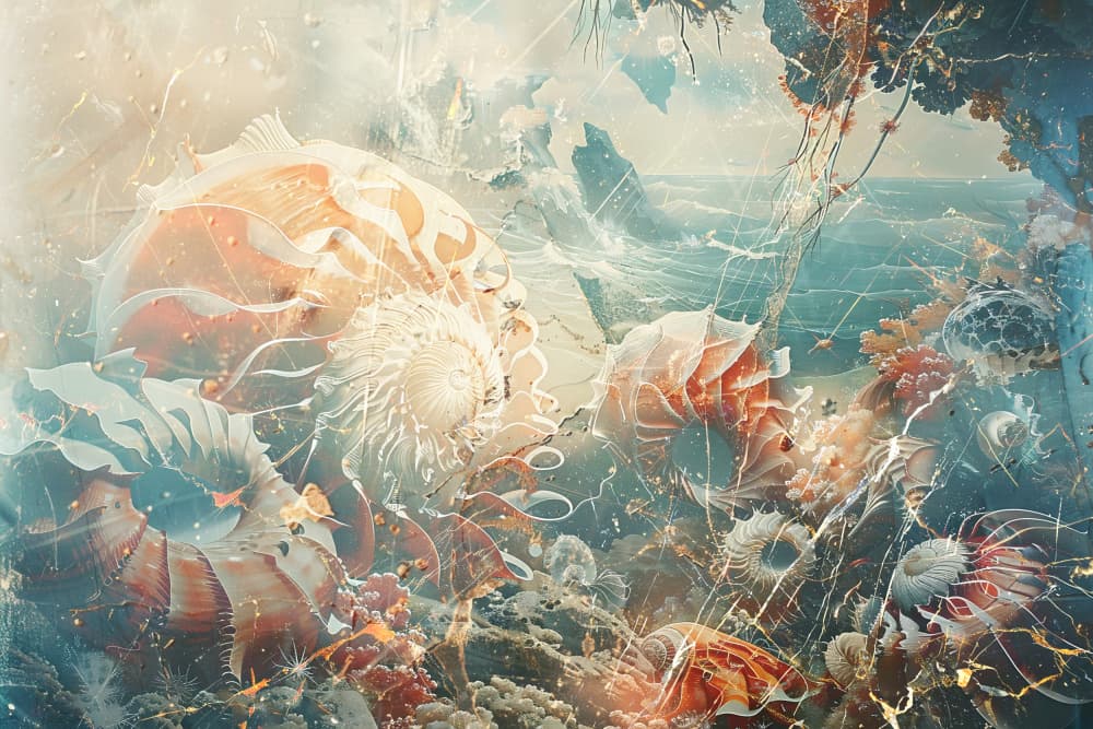 Sea Undersea Art Illustration Wallart 14 by Rafal Kulik — canvas wall art