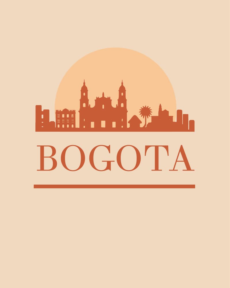Bogota City Skyline by Emiliano Deificus — canvas wall art