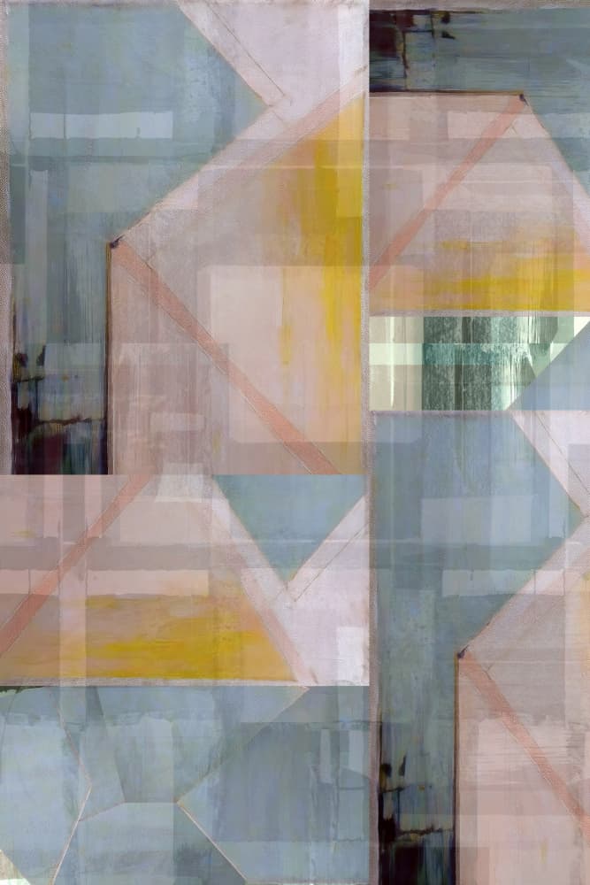 Muted Geometric Layers by cartissi — canvas wall art