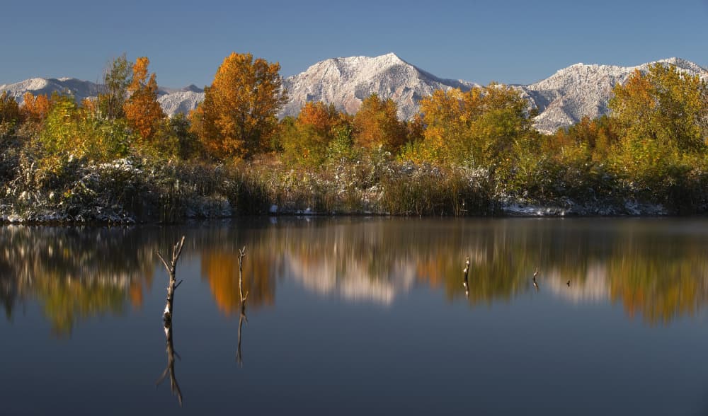 Autumn Peak Reflections by verdon — canvas wall art