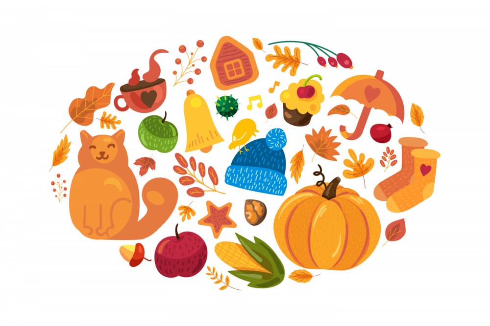 Whimsical Autumn Gathering by Marika Barsrsind — canvas wall art