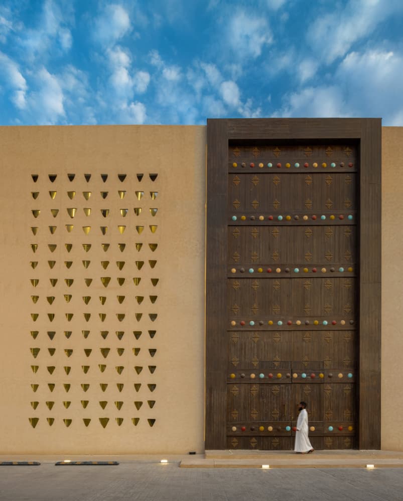 Man by Grand Arabian Door by Moath Alhamed — canvas wall art