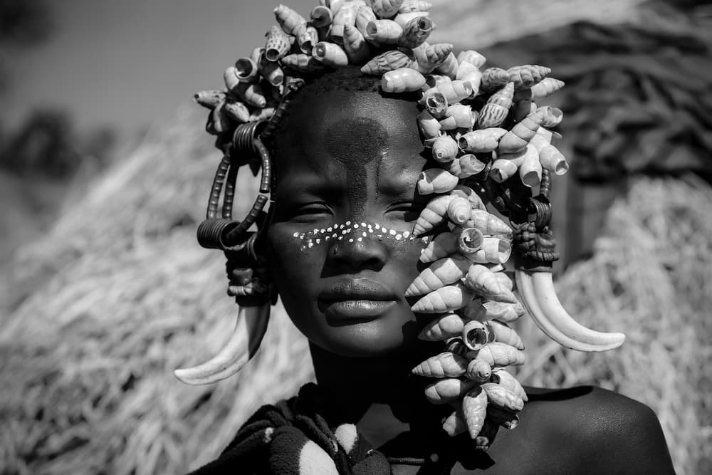 African Tribal Beauty by Svetlin Yosifov — canvas wall art