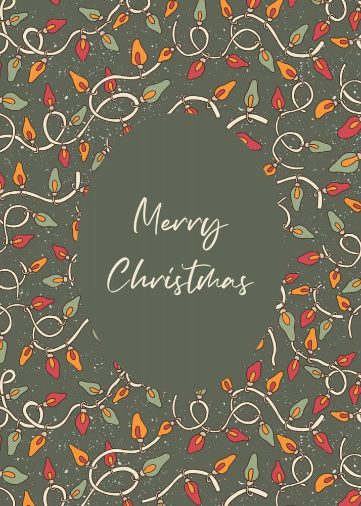 Merry Christmas Lights by Olena Kovalova — canvas wall art